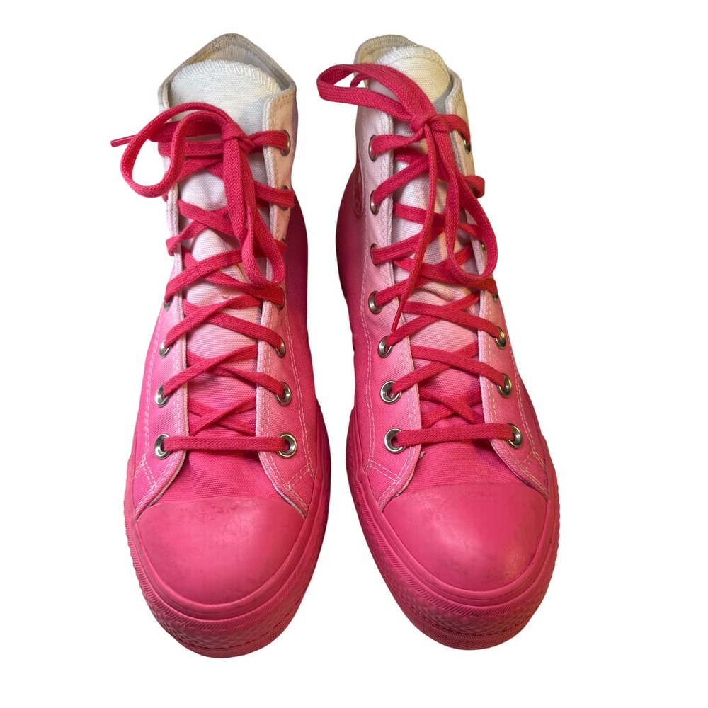 Converse Chuck Taylor All Star Lift Hi Pink Ombre Platform Sneakers A03907C 8.5